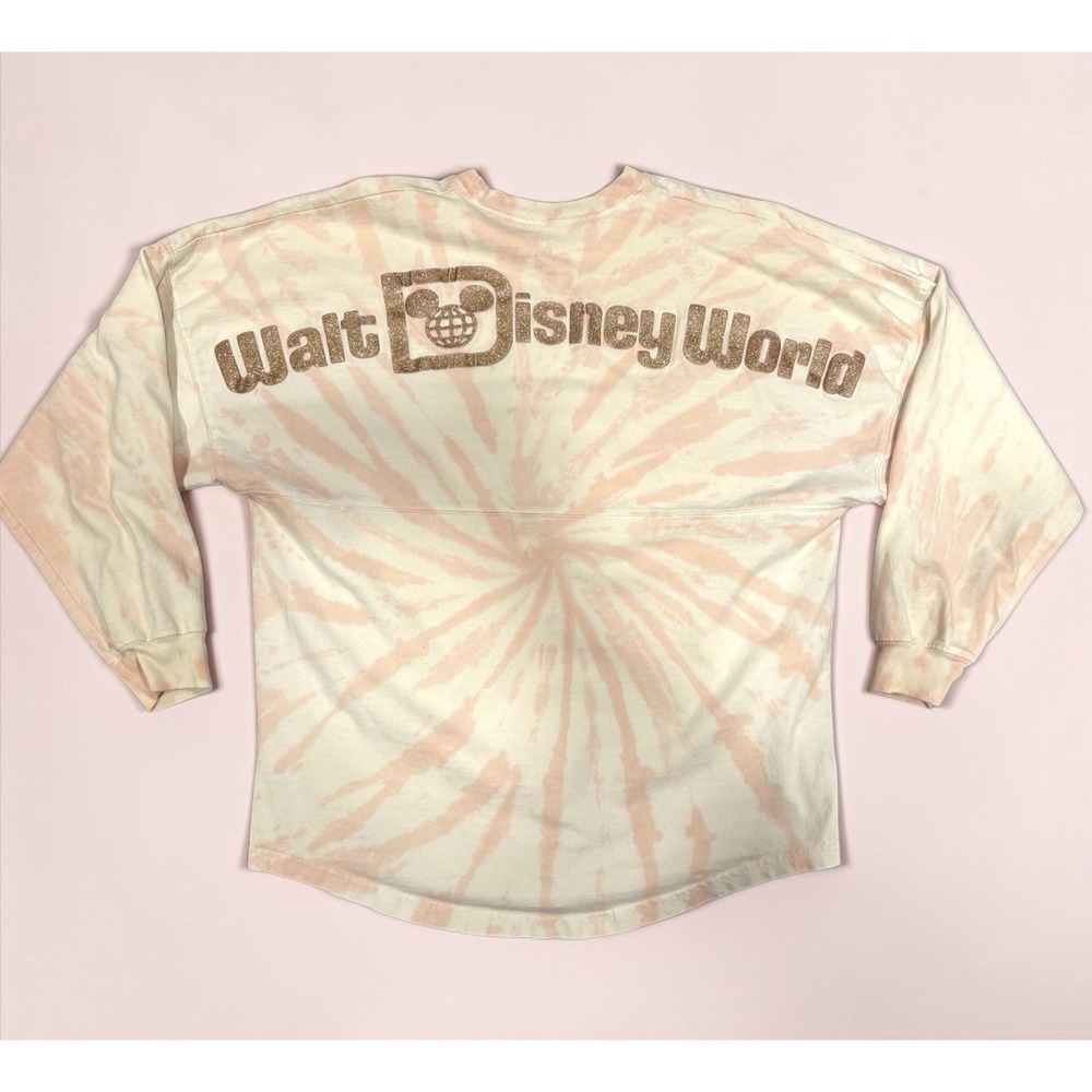 Walt Disney World Parks Tie Dye Rose Pink T-Shirt Small Oversized Sweatshirt Top